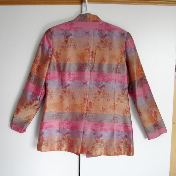 Christian Lu Paris Silk/Rayon Jacket Fits S/M - Picture 10 of 11